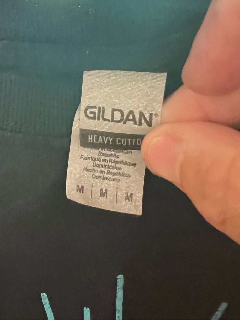 Gildan Black Short-Sleeve Tee with Red Alabama Logo and Teal Rays - Picture 3 of 7